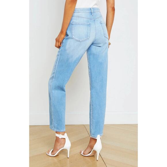 L'AGENCE Marjorie Slouchy Slim Straight Jeans - Bayview Wash - Size 26 - Picture 3 of 12